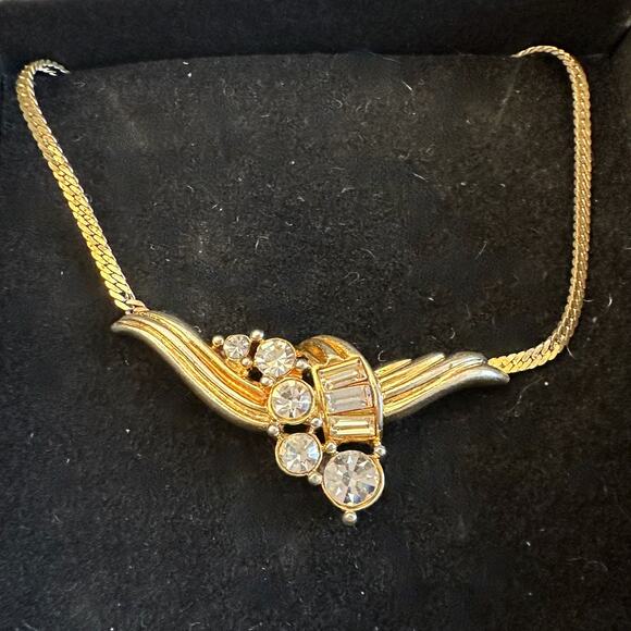 Givenchy Rhinestone Cluster Collar Necklace - Vintage - Picture 11 of 11